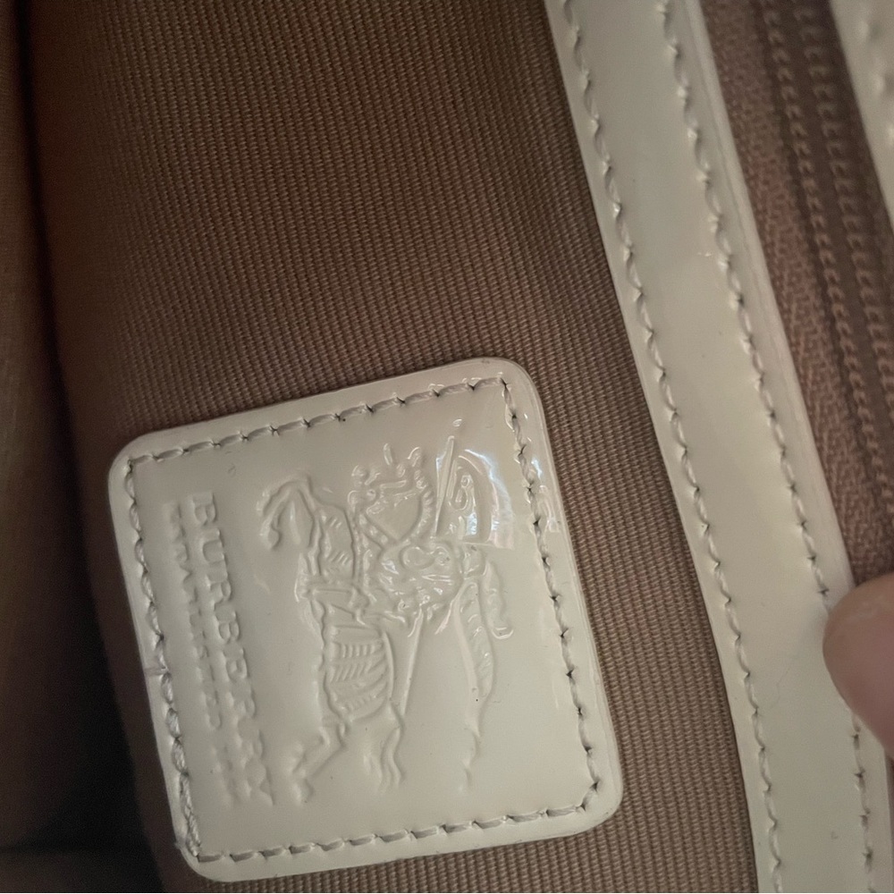 Burberry Cream and Tan Plaid Hobo Bag - Picture 10 of 12